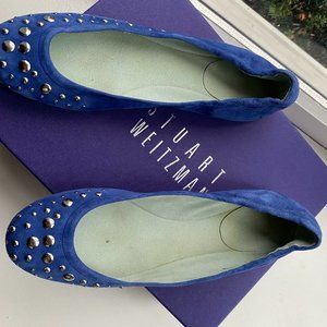 Stuart Weitzman Blue suede Cobalt Flats